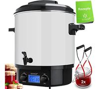 KESSER® Macchina per conserve da 2000W capacità 27L con display LCD Bollitore per vin brulé Dispenser erogatore per bevande calde, bianco