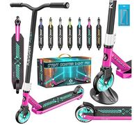 KESSER® Monopattino acrobatico X-Limit-Pro 360Ḟ, monopattino acrobatico con supporto ABEC 9 cuscinetti a sfera, ruote in PU da 110 mm, monopattino scooter, rosa/turchese