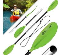 KESSER® Paddle Doppia pagaia - 4 Pezzi per Canoa Kayak SUP Stand-Up Paddling Board Poggiapiedi in Alluminio, 228 cm, Super Leggera per gommoni, Stand Up Paddle, Kayak, Surf, Barca