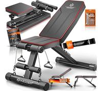 KESSER® Panca pieghevole multifunzione con schienale, portata 500 kg, per il fitness e l'allenamento