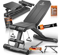 KESSER® Panca pieghevole multifunzione con schienale, portata 500 kg, per il fitness e l'allenamento