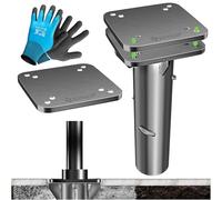 KESSER® Piastra di Base Universale in Metallo per Ombrelloni a Semaforo e a Manovella - Ancoraggio a Terra | 16 x 16 cm, In uanti