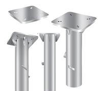 KESSER® Piastra di Base Universale in Metallo per Supporti Ombrellone a Semaforo e Manovella | Ancoraggio a Terra | 16x16 cm, incl. Guanti