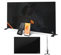 KESSER® Riscaldamento a Infrarossi 500W, Convettore in Vetro, 2 in 1 e Montaggio a Parete, Riscaldamento elettrico con rilevazione, Finestra Aperta + Telecomando e Controllo App, Nero
