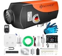 KESSER® Riscaldamento diesel 8 kW, 12 V/24 V, timer, display LCD, telecomando, riscaldamento rapido, silenziatore, termostato (arancione, 8 kW)