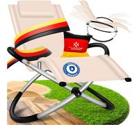 KESSER Sedia a sdraio da giardino, pieghevole, a dondolo, ergonomica, resistente alle intemperie, carico di 180 kg