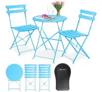 KESSER® Set da bistrot 3 pezzi con 2 sedie pieghevoli, set da balcone, mobili da balcone, mobili pieghevoli, set da giardino, mobili da giardino, tavolo da giardino bistrot in metallo in opertura