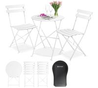 KESSER® Set da bistrot 3 pezzi con 2 sedie pieghevoli, set da balcone, mobili da balcone, mobili pieghevoli, set da giardino, mobili da giardino, tavolo da giardino bistrot in metallo in opertura