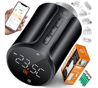 KESSER® Set di 3 termostati per termosifoni, WiFi, termostato per riscaldamento Wi-Fi, con controllo app Smart Home, termostato Alexa, Google Assistant con 6 valvole per radiatore, risparmio
