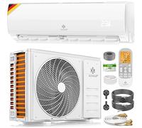 KESSER® Split Climatizzatore Set Quick Connect 12000 BTU 3,4 kW - Wi-Fi & App con funzione di riscaldamento e modalità di raffreddamento, condizionatore da parete, con condotto in rame refrigerante