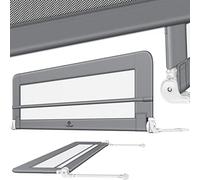 KESSER® Sponda da letto Protezione per letto Sponda da letto bambini Sponda da culla Barriera letto per bambini, Grigio chiaro - 150cm