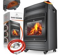 Kesser Stufa a 3,4 kW, con regolatore di pressione, tubo gas, 2 livelli di riscaldamento a infrarossi, 3400 W, riscaldamento fino a 11 kg bombole