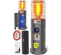 KESSER Stufa a gas KE12 a fungo per terrazze, riscaldamento ad aria aperta, 10 kW, riscaldatore a gas, riscaldatore di calore, riscaldatore - con custodia protettiva, antracite