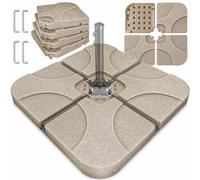 KESSER® Supporto per ombrellone 4 pezzi Peso dell'ombrellone Supporto per ombrellone con base a croce Capacità 60 litri / 80 kg Riempibile con acqua o sabbia Include connettori in metallo Supporto per