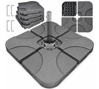 KESSER® Supporto per ombrellone 4 pezzi Peso dell'ombrellone Supporto per ombrellone con base a croce Capacità 60 litri / 80 kg Riempibile con acqua o sabbia Include connettori in metallo Supporto per
