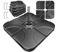 KESSER® Supporto per ombrellone Peso per ombrellone in 4 Parti Supporto per ombrellone per ombrellone a sbalzo Croce a Terra 60 Litri / 80 kg può Essere Riempito con Acqua o Sabbia