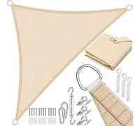 KESSER® Tenda a vela, parasole, paravento | Tessuto HDPE | idrorepellente e antivento, robusto e stabile per ombreggiare il giardino, balcone o il terrazzo, Sabbia, 2.5x2.5x3.5m