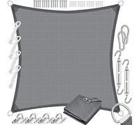 KESSER® Tenda a vela, parasole, paravento | Tessuto HDPE | idrorepellente e antivento, robusto e stabile per ombreggiare il giardino, balcone o il terrazzo, Crema, 3.6x3.6m