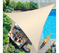 KESSER® Tenda a vela, parasole, paravento | Tessuto HDPE | idrorepellente e antivento, robusto e stabile per ombreggiare il giardino, balcone o il terrazzo, Sabbia, 5x5x5m