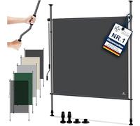 KESSER® Tenda da sole verticale a morsetto, 100 x 310 cm, estensibile e oscurante, tenda da sole verticale con manovella manuale senza foratura, protezione privacy per balcone e paravento per giardino