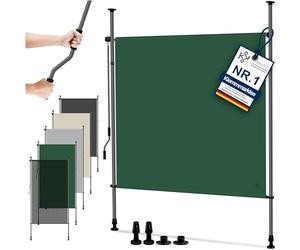 KESSER® Tenda da sole verticale a morsetto, 200 x 310 cm, allungabile e opaca, tenda da sole verticale con manovella senza fori, protezione da sguardi indiscreti e dal vento per balcone, giardino e
