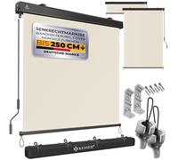 KESSER® Tenda da Sole Verticale Tenda a Rullo Verticale per Esterni con meccanismo a manovella Tenda a Rullo per Balcone, ombreggiamento, Protezione Solare, Balcone e terrazza, Beige, 180 x 250cm