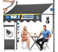 KESSER® Tenda solare manovella catena LED, tenda UV resistente altezza impermeabile, protezione balcone terrazza giardino