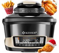 KESSER® Utensile da cucina multicooker, 8 l e 16 programmi, per grigliare, cuocere, stufare, cuocere a vapore con funzione di preriscaldamento e mantenimento del caldo, testa di cottura a pressione