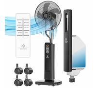 KESSER® Ventilatore da terra Frosty con acqua, nebulizzazione a ultrasuoni, raffreddamento ad acqua, telecomando incluso, funzione timer, umidificatore silenzioso, funzione nebulizzazione
