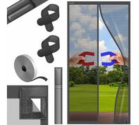 KESSER® Zanzariera magnetica per porta, con griglia di protezione semplice, montaggio con adesivo per porta del balcone, della terrazza, della cantina (antracite, 110 x 220 cm)