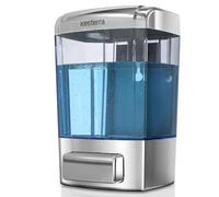 KESTERRA Dispenser di sapone da parete - Dispenser manuale per sapone da cucina e bagno, con contenitore anti-perdite per liquidi/gel/shampoo/gel doccia/lozioni, 23.7oz / 700 ml