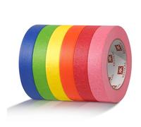 KESTKAS Nastro per mascheratura 25m x 25mm 6 colori - Nastro per pittori - Nastro per mascheratura - Nastro per mascheratura - Nastro per pittura rimovibile senza residui