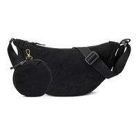 KESUDE Borsa Tracolla Donna Mezzaluna - Moon Bag Casual Elegante per Ufficio e Università - Tote Bag a Spalla Regolabile - Borsa Tracolla Donna per Studentesse e Donne Attive, Nero