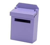 kesurpae 1/12 Modello di cassetta postale per casa delle bambole Mini cassetta delle lettere in legno per bomboniere per bambini Verde, Viola, 4.2x2.2x6.4 cm
