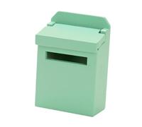 kesurpae 1/12 Modello di cassetta postale per casa delle bambole Mini cassetta delle lettere in legno per bomboniere per bambini Verde, Verde, 4.2x2.2x6.4 cm