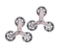 kesurpae 2x Ruote triangolari di ricambio per salire le scale Ruote triangolari per carrello portabagagli Arancione, Arancia, 21 cm