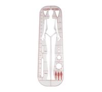 kesurpae Calibro di misurazione per abbigliamento e disegno per garantire modelli efficienti per sarti e stilisti, righello per sarta, strumenti per la marcatura e il tracciamento