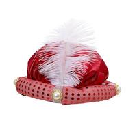 kesurpae Cappello da sultano, cappello da principe arabo, turbante indiano, elegante e facile da indossare, per feste a tema arabo e cosplay, copricapo, rosso