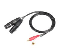 kesurpae Cavo di prolunga audio da 2 maschio a 2 XLR femmina per microfono,