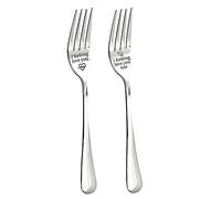 kesurpae Confezione da 2 forchette in acciaio Per inox coppia mangiare per la casa cena posate fidanzato moglie posate stoviglie