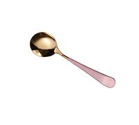 kesurpae Cucchiaio Bordi arrotondati in acciaio Cucchiai a manico lungo Comodo setaccio di lunga durata Facile da pulire Utensili da cucina Pentola calda Porridge, Rosa