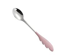 kesurpae Cucchiaio Superficie liscia lucidata Comode stoviglie Multiuso Ampia applicazione Forchetta Posate Cottura del ristorante domestico, Cucchiaio d'argento rosa