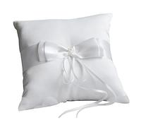 kesurpae Cuscino per Anelli Nastro Romantico Perle Cuscino Portatore Porta Anelli Carini Accessori per proposte di Matrimonio Forniture per Matrimoni, 60 g, 15x15 cm