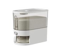 kesurpae Dispenser di riso a prova di umidità con spazio visibile e buona tenuta Dispenser di riso staccabile trasparente in plastica ABS PP, tipo+1【5kg】