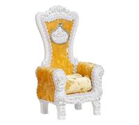 kesurpae Divano singolo simulato per casa delle bambole 1/12 per la decorazione di accessori da giardino delle fate giallo e bianco , giallo e bianco , 8.5x16 cm