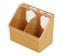 kesurpae Efficiente mangiatoia automatica a due fori per gabbia sospesa adatta a varie specie di uccelli, distingue per la sua praticità nell'aggiunta di mangime e nella