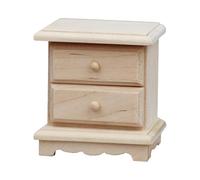 kesurpae Mini mobili per casa delle bambole in legno liscio, comodini con splendido valore decorativo, casa delle bambole 1/12 piena di valore decorativo