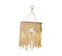 kesurpae Paralume versatile in macramè, Per unico nel suo genere, che crea un domestico caldo e invitante. Il paralume è un'ottima scelta per aggiungere un tocco esotico, Bianco, Altezza 65 cm