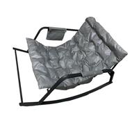 kesurpae Poltrona a dondolo doppia reclinabile per balcone, per il tempo libero, per coppie o amici che vogliono rilassarsi insieme, con poggiapiedi, per interni ed esterni, Grigio, 126x91x69cm