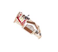 kesurpae Set da gioco per cavalli con stalla che incoraggia il gioco fantasioso con mazze e accessori per cavalli, giocattolo educativo per bambini, set da con statuetta, Cavaliere delle donne